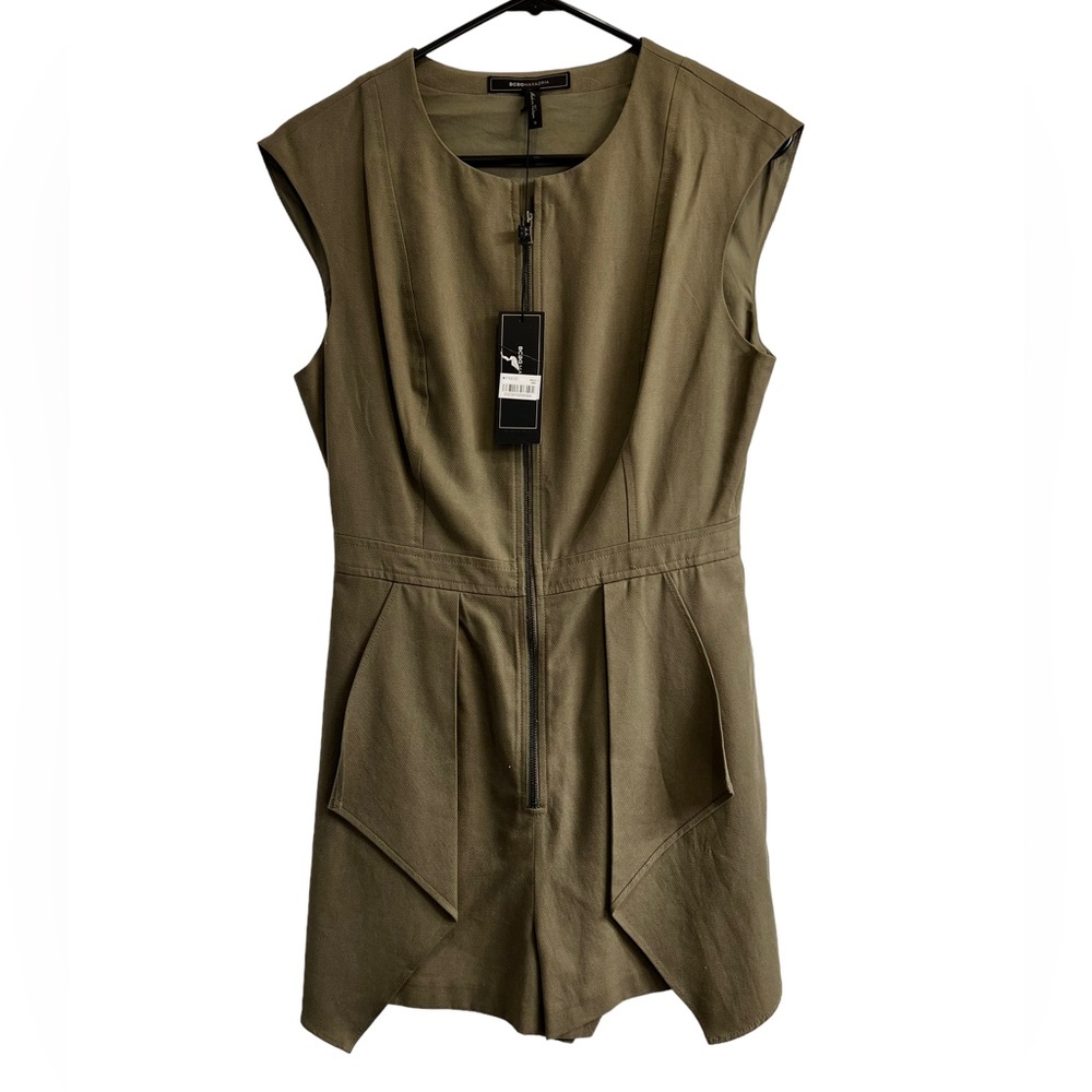 BCBGMaxAzria Dusty Olive Dress with skort in size small